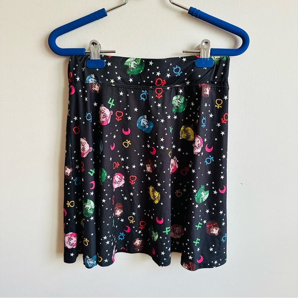 ★ Sailor Moon Printed Themed Mini Skirt - Multicolored Black ★ - Picture 3 of 12